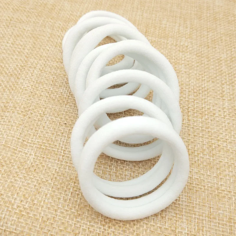 20 Pcs/Lot Hair Accessories For Girls  Rubber Bands White Holder Elastic Gum (3 Size Choose )