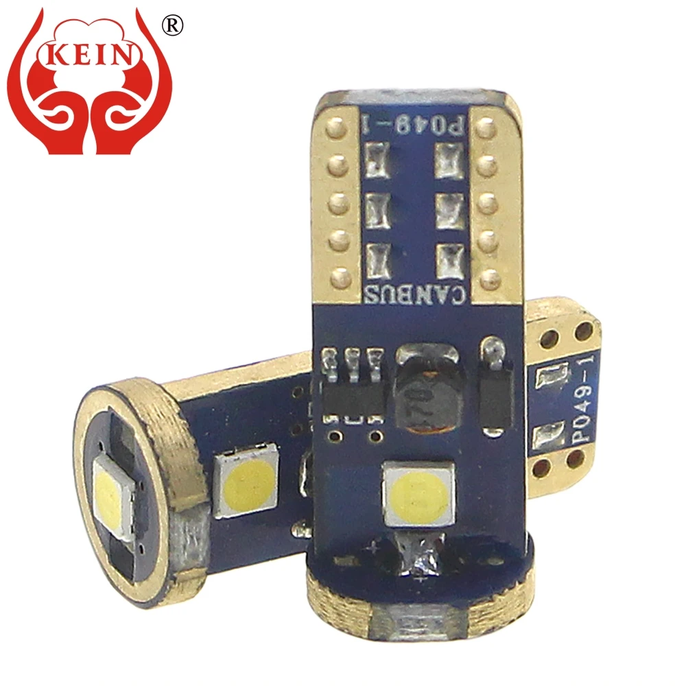 

KEIN 2PCS 194 168 w5w t10 led Canbus Error Free 3030 6smd 12V auto side wedge license platereading lamp light bulbs car styling