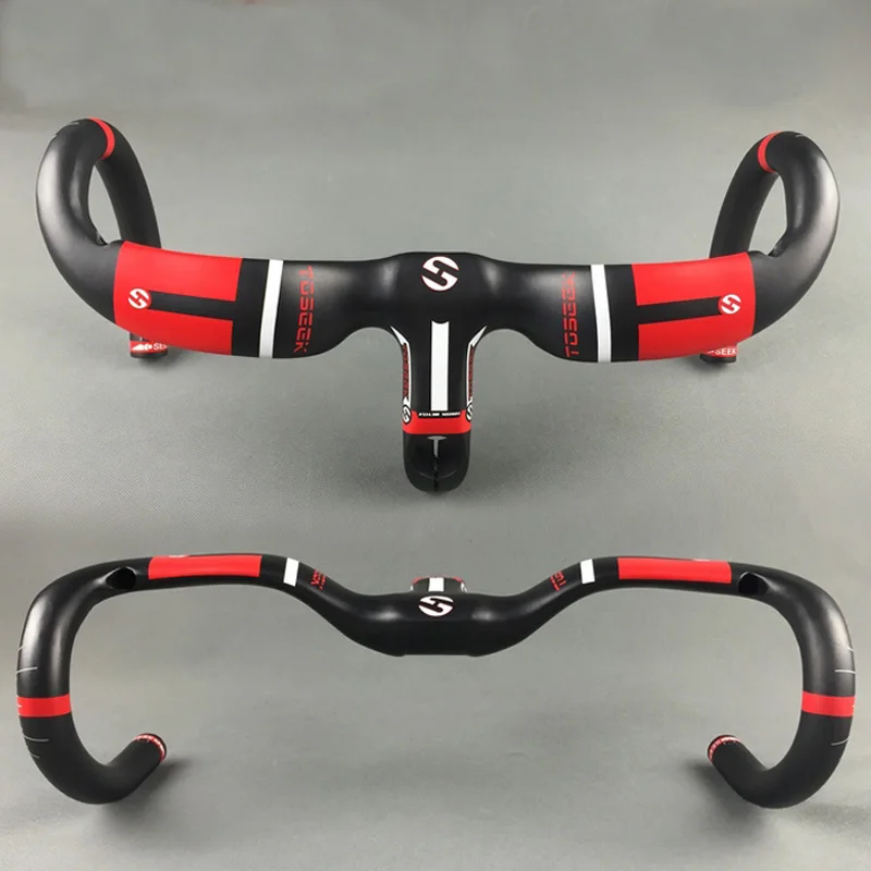

2016 NEW TOSEEK UD Matte Full Carbon Fiber Integrated Road Bicycle Handlebar Bike Handlebar 400/420/440mm