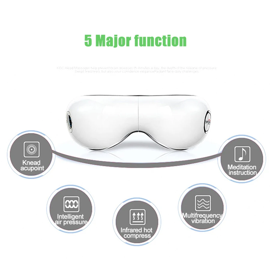  Smart Eye Massager Air Pressure Shiatsu Massage Relieve Fatigue Eyes SPA Far-infrared Heating Relax - 33030639087