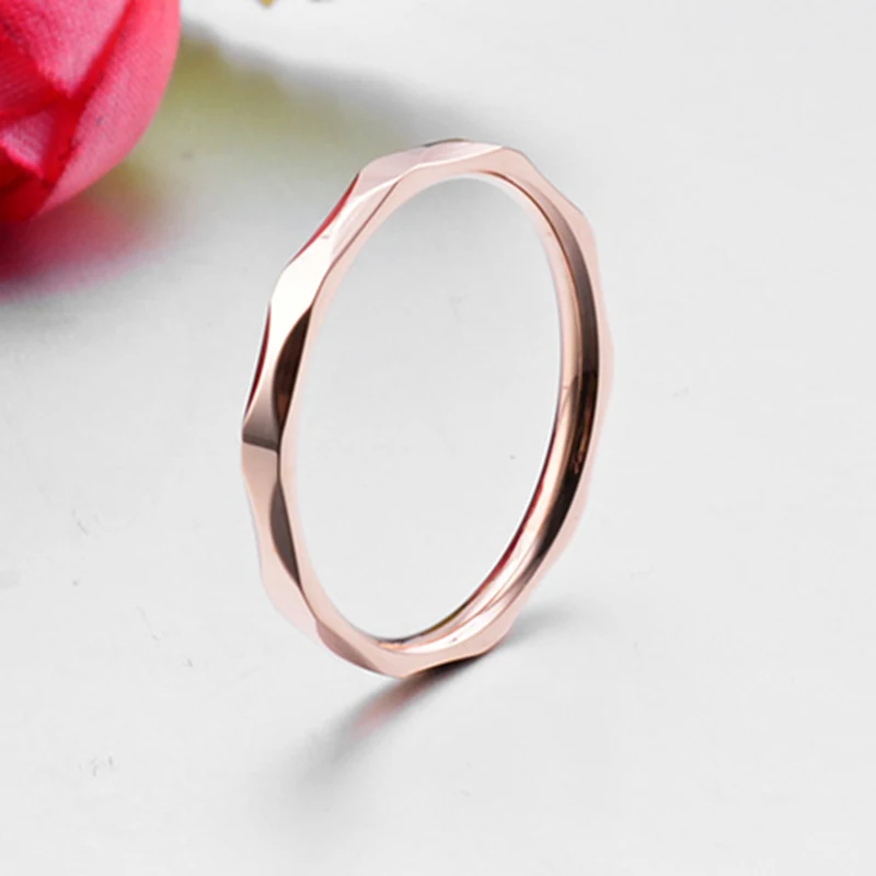 Stainless Steel 316L Diamond shape Lovers Wedding Ring 2mm Width Jewelry gift wedding rings,finger rings,jewelry rings,ring jewelry,couple rings