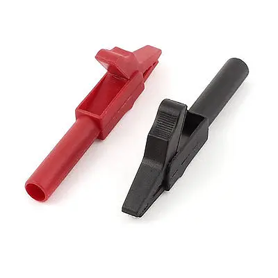 

2pcs Insulated Test Alligator Clip to 4mm Banana Socket Jack CATII 300V 15A