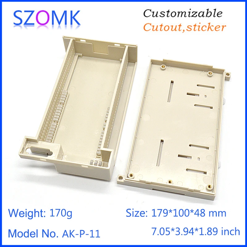plastic din rail enclosure box junction housing abs control enclosure szomk din boxes power supply distribution box housing case (15)