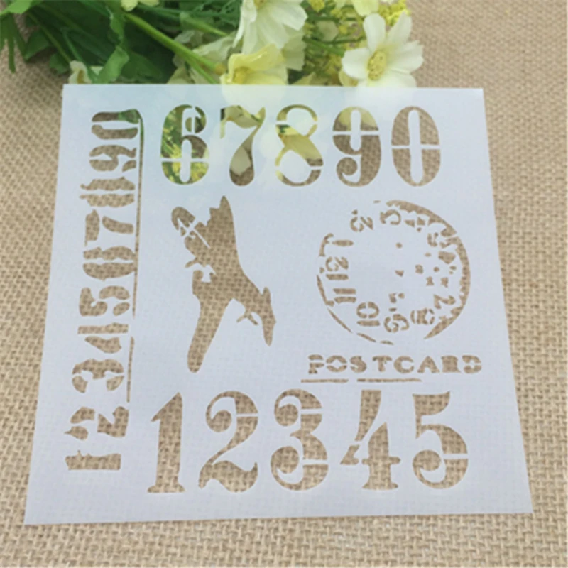

1 Sheet digital Layering Stencils for DIY Scrapbooking/photo album Decorative Embossing DIY Paper Cards Crafts