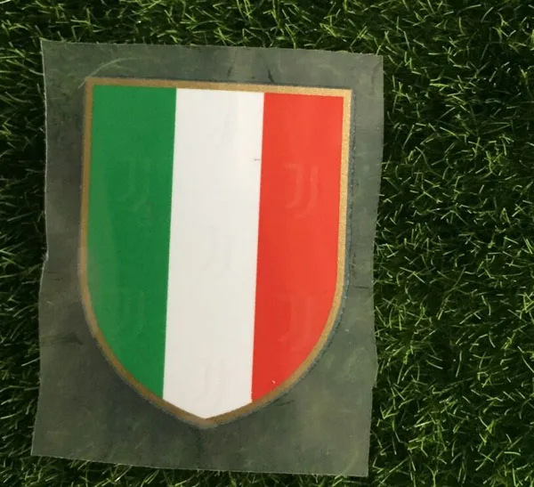 Silicone Serie A Patch And Scudetto patch With White Red Cygame Sponsor Patch Heat Transfer Badge - Цвет: Scudetto patch