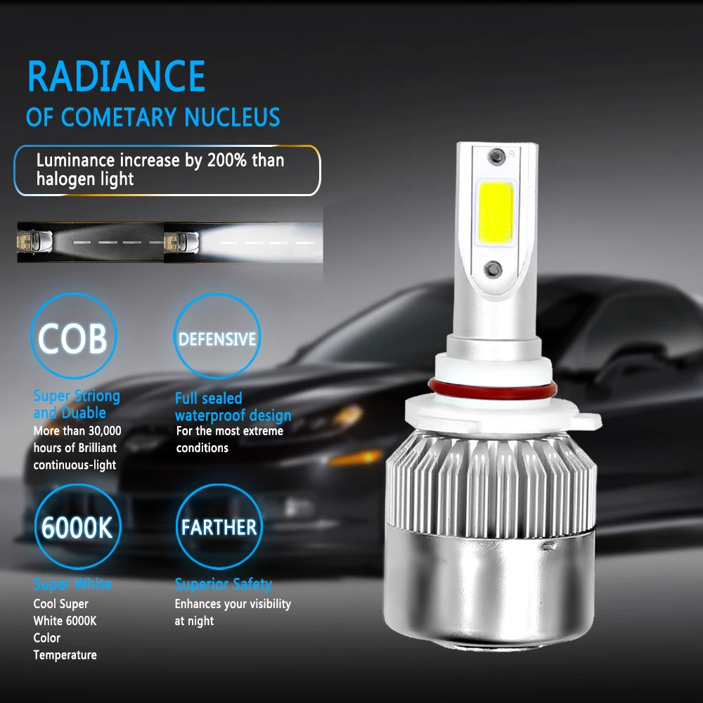 AROUSE 9005 H4 Hi lo Beam H7 H11 H1 светодиодный Автомобильный светодиодный светильник на голову COB 72 Вт 8000лм 6000 К Автомобильный светодиодный противотуманный фонарь автомобильный светильник 12В 24В