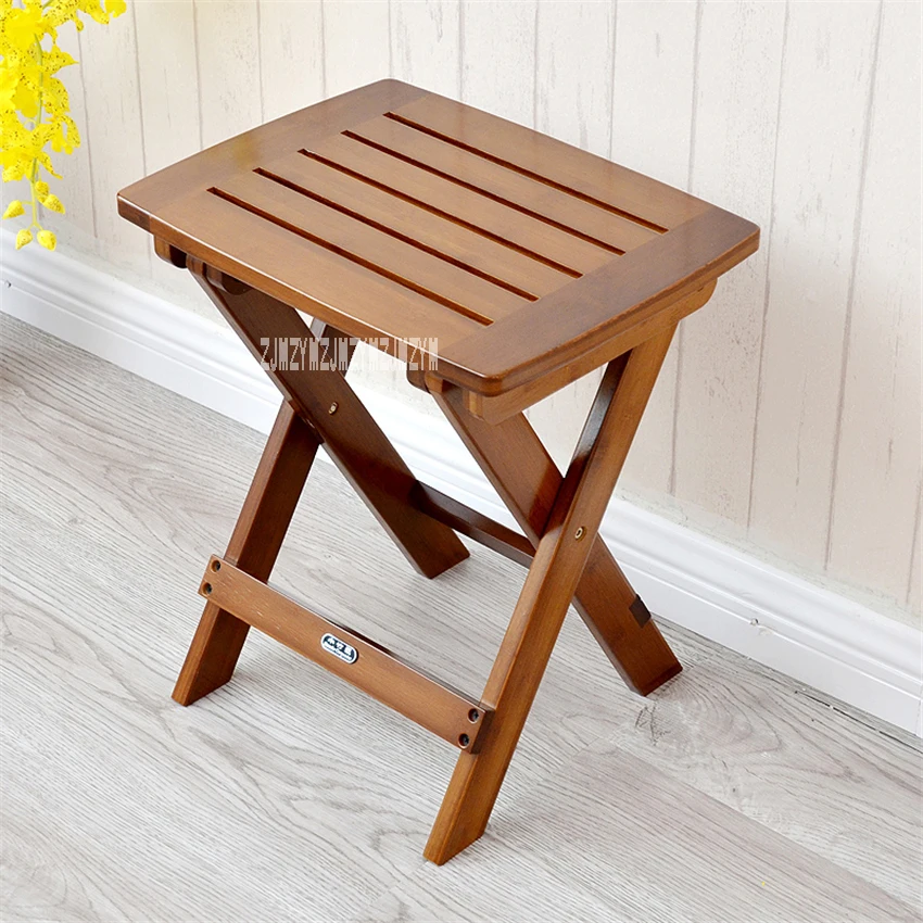

Modern Simple Portable Folding Bamboo Stool High-quality Solid Wood Small Bench Outdoor Fishing Stool Household Square Stool