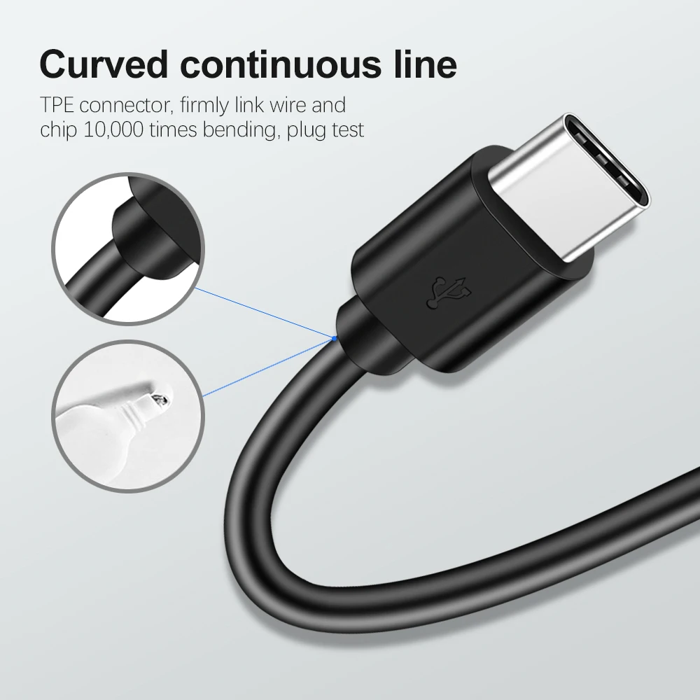 أولاف الأصلي نوع C كابل 3 m/2 m/1 m/0.25 m الهاتف المحمول usb c كابلات لسامسونج s8 s9 s10 هواوي P20 P30 برو شياو mi mi 9 نوع-C