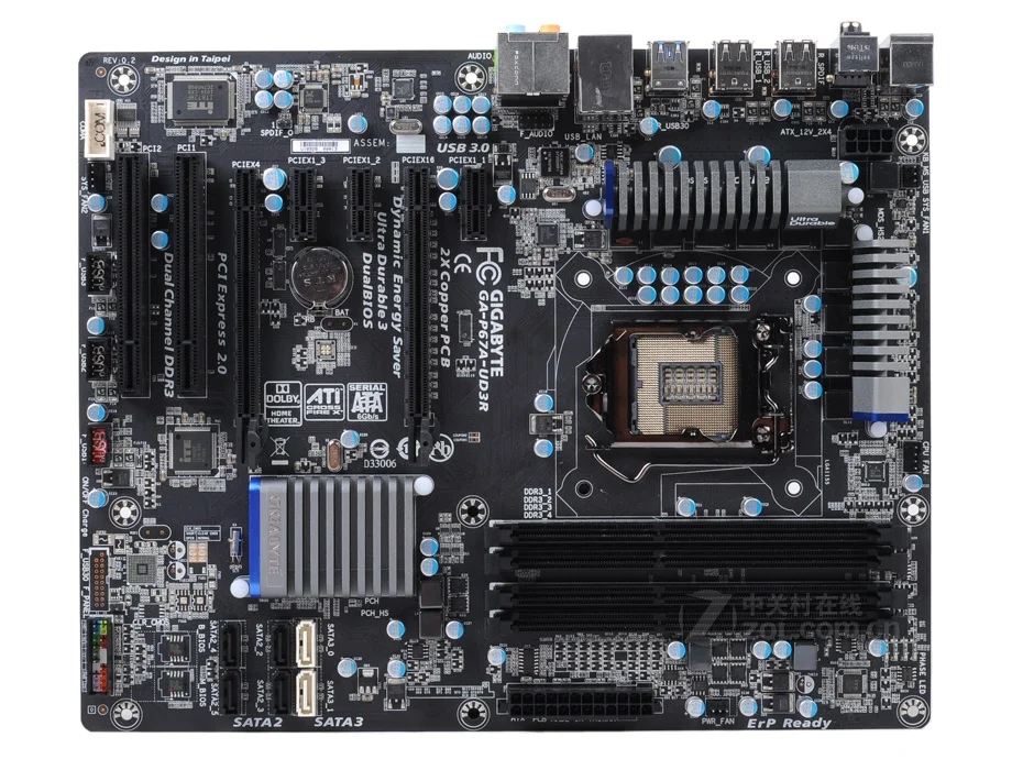Free shipping original motherboard for Gigabyte GA-P67A-UD3R DDR3 LGA 1155 USB2.0 USB3.0 P67A-UD3R board P67 Desktop motherborad