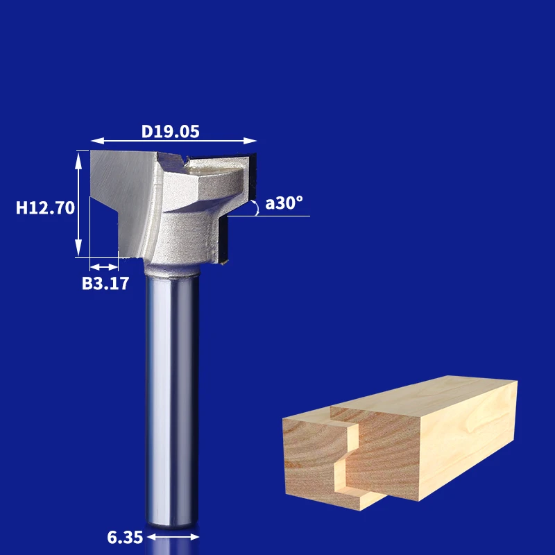 1 шт- 12,7 мм ЧПУ твердосплавный деревообрабатывающий фрезерный станок, фрезерный станок по дереву, ящик врезной концевой фрезы, инструмент по дереву - Длина режущей кромки: 6.35mm x 19.05mm