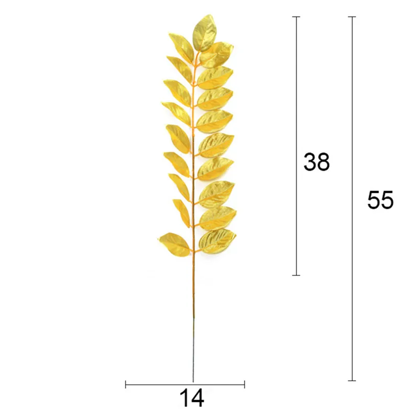 5 шт. искусственный Золотой Шелковый клинок черепаха задний лист рассеянный хвост лист свадебное украшение для дома Рождество День рождения поддельные листья