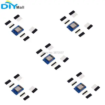 

5pcs/lot For Wemos D1 Mini V2 NodeMcu 4M bytes Lua WiFi IOT Internet of Things Development Board Based ESP8266 for Arduino