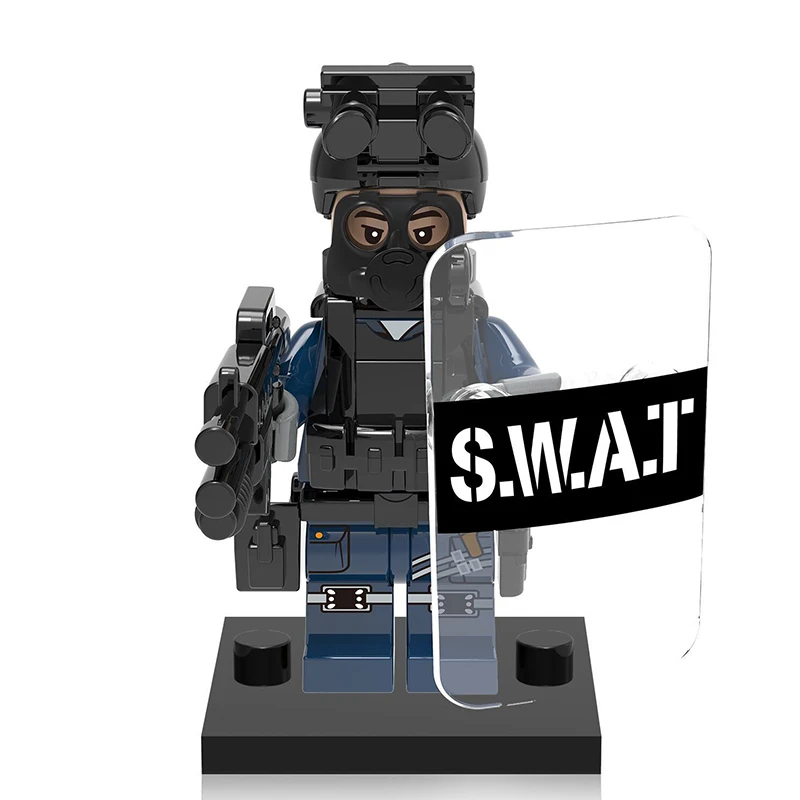 

For City Police Military Swat Gun Weapons Pack Army soldiers Figures Weapon building blocks Bricks Children Gift Toys