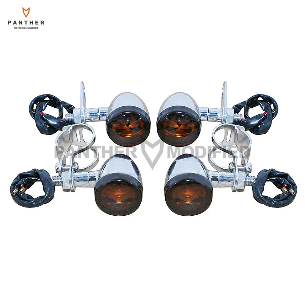 

Skull Front Rear Motorcycle Turn Signals Light Fork Clamps Mount Shock Bracket Kit case for Harley Honda Yamaha Suzuki Kawasaki