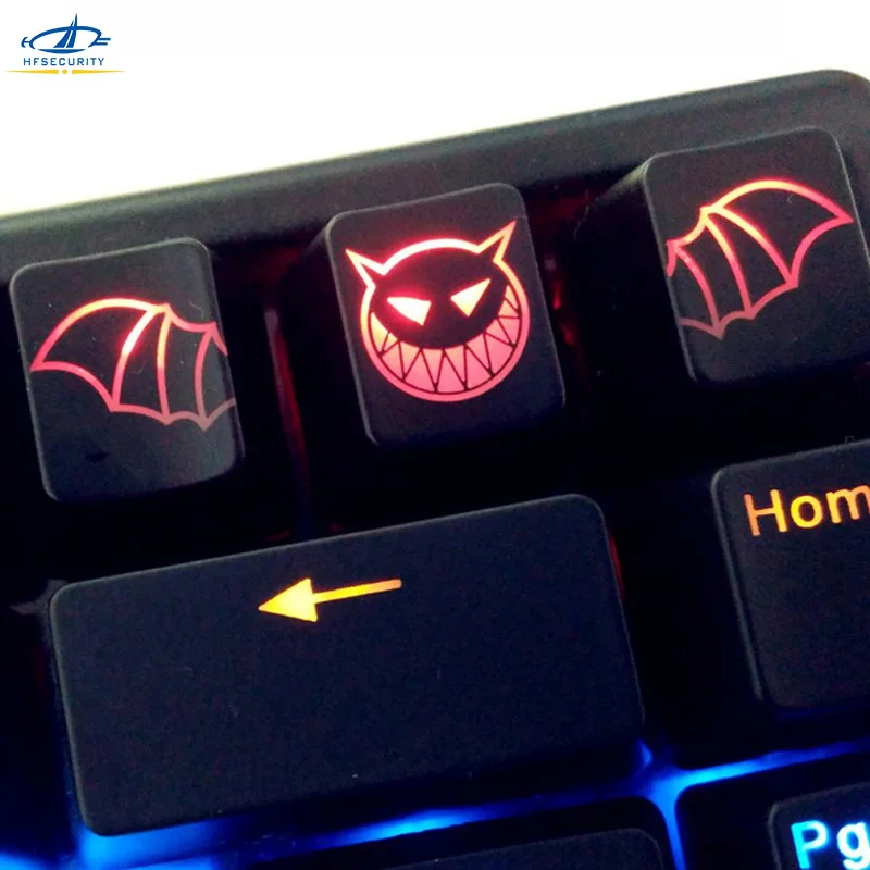 

[HFSECURITY] R4 Transparent Backlit Keycaps for Mechanical Keyboard Little Devil Supper Cool Keycaps