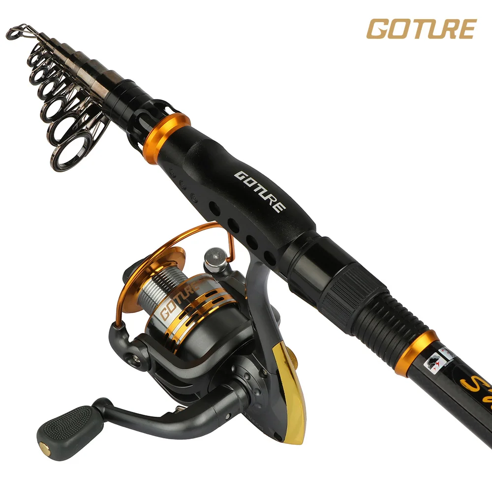 Goture Rod Combo SWORD телескопическая удочка 2,1-3,6 м+ GT3000S спиннинговая катушка 6BB для летних рыболовных снастей Лучшая цена удочка