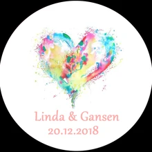 100 шт. Пользовательское Имя Наклейки для свадебного торжества бирок для подарков favo торт украшения Boda на машину, домашнего декора