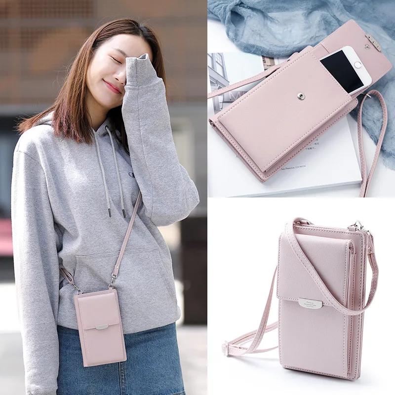 Women Phone Bag And Wallet Crossbdy Female Passport Purse Card Holder