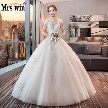 

Vestido De Noiva 2020 New Mrs Win The Bridal Elegant Ball Gown Princess Vintage Wedding Dresse Luxury Lace Robe De Mariee F