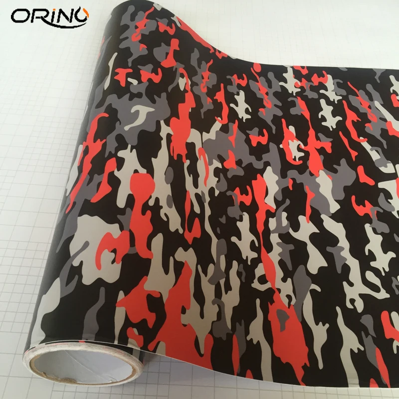 Black Grey Red Vinyl Film Sticker-7