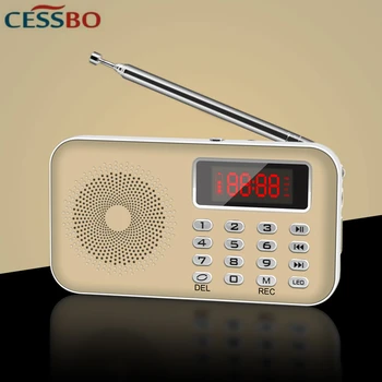 

Y619 Mini FM Radio Speaker LED Display Music Player Speaker Elderly Support TF Card USB Disk Portable Radio FM for Parents Gifts