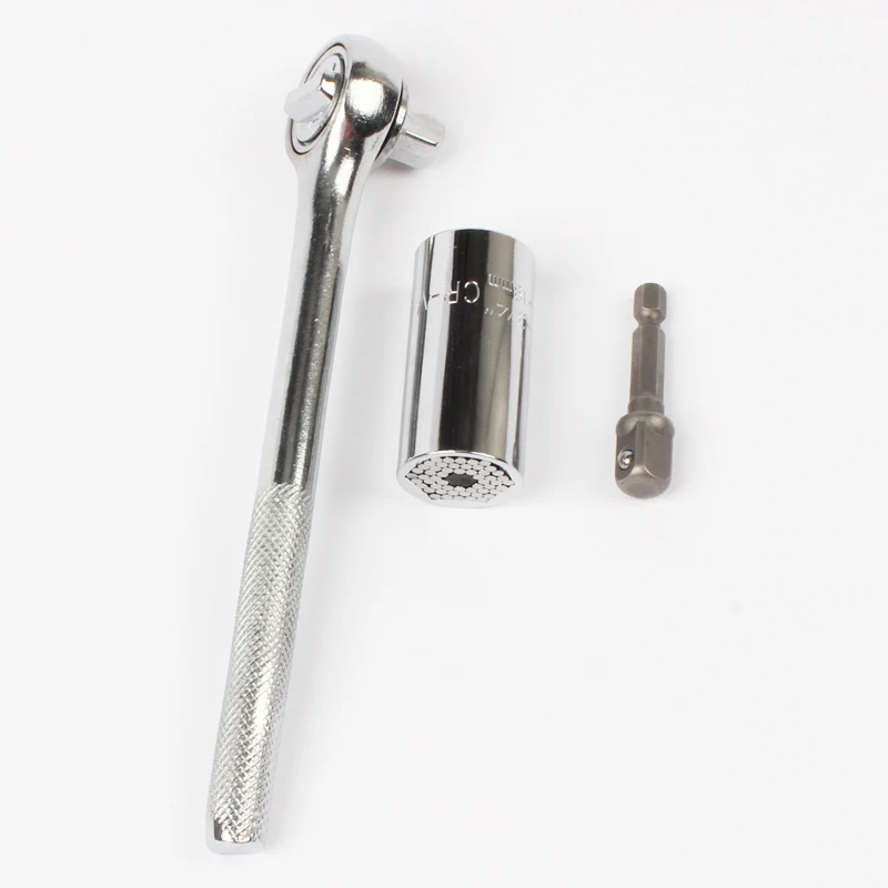 

Sleeve 7-19mm Universal Adjustable Torque Ratchet Socket Wrench Set Hand Tools Spanner Wrenches Power Drill Adapter TECHSTABLE