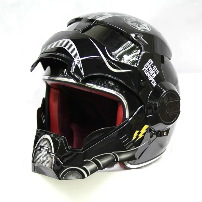 Черный Звездные войны MASEI IRONMAN железный человек шлем мотоциклетный шлем полуоткрытый шлем 610 ABS шлем для мотокросса