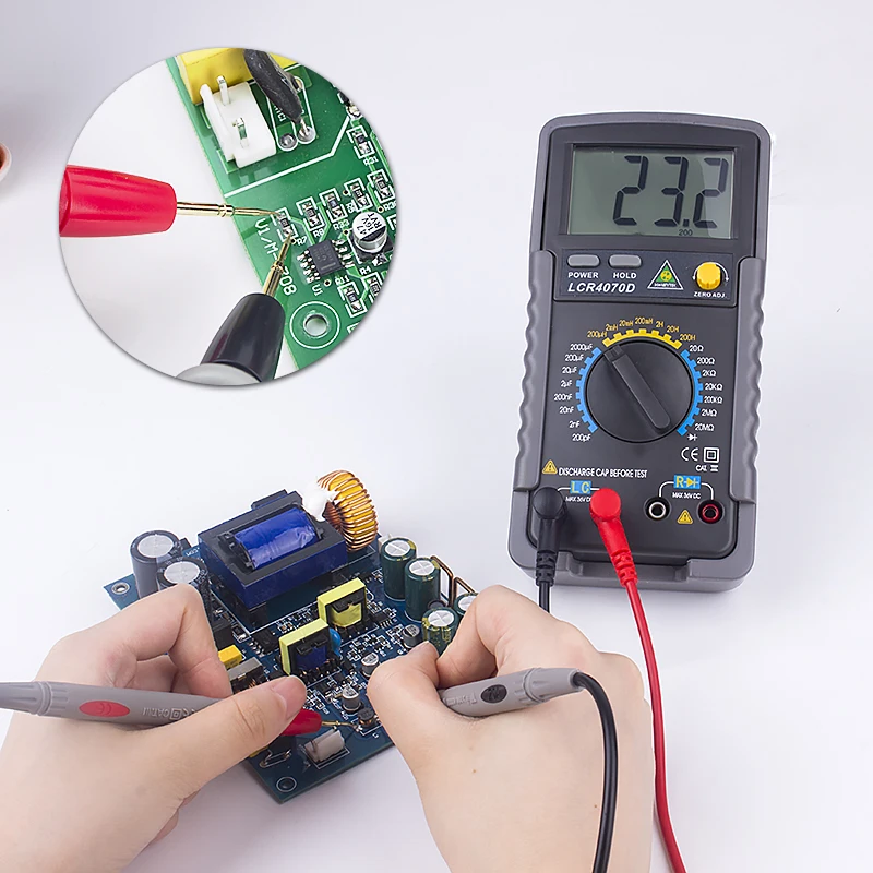 

Portable Digital Multimeter Backlight AC/DC Ammeter Voltmeter Ohm Tester Meter LCR4070D Handheld LCD Multimeter voltage meter