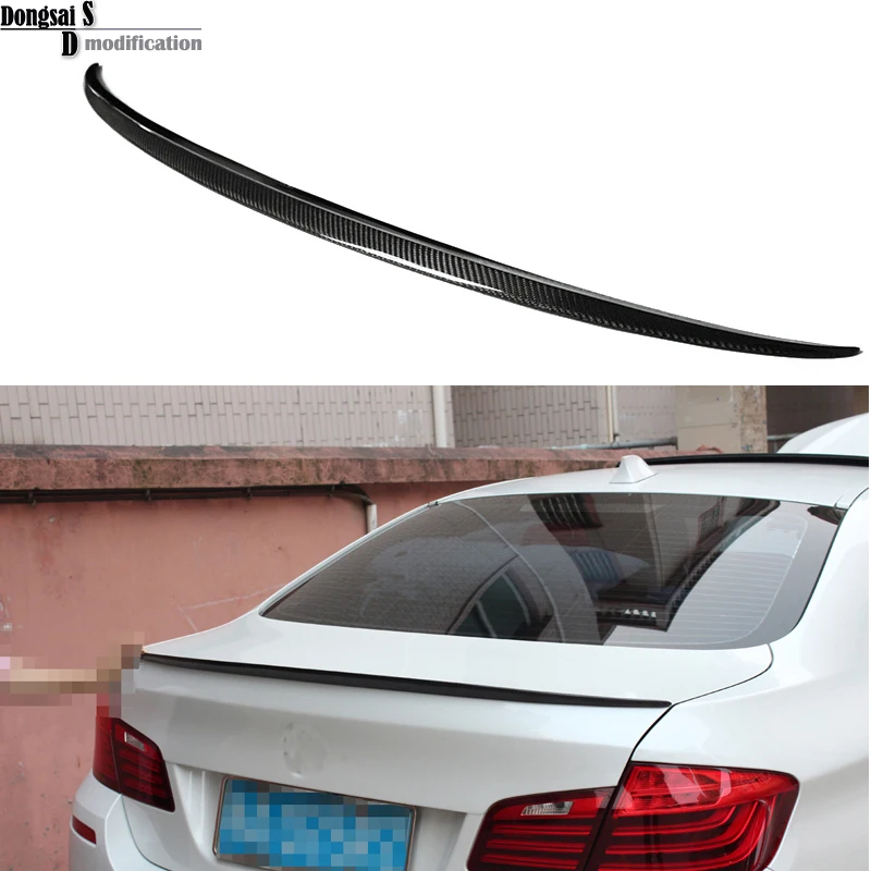 Carbon fiber M - style M5 look trunk lip carbon fiber spoiler wings for BMW 5 series F10 sedan 2010 + 520i 523i 528i 535i 550i