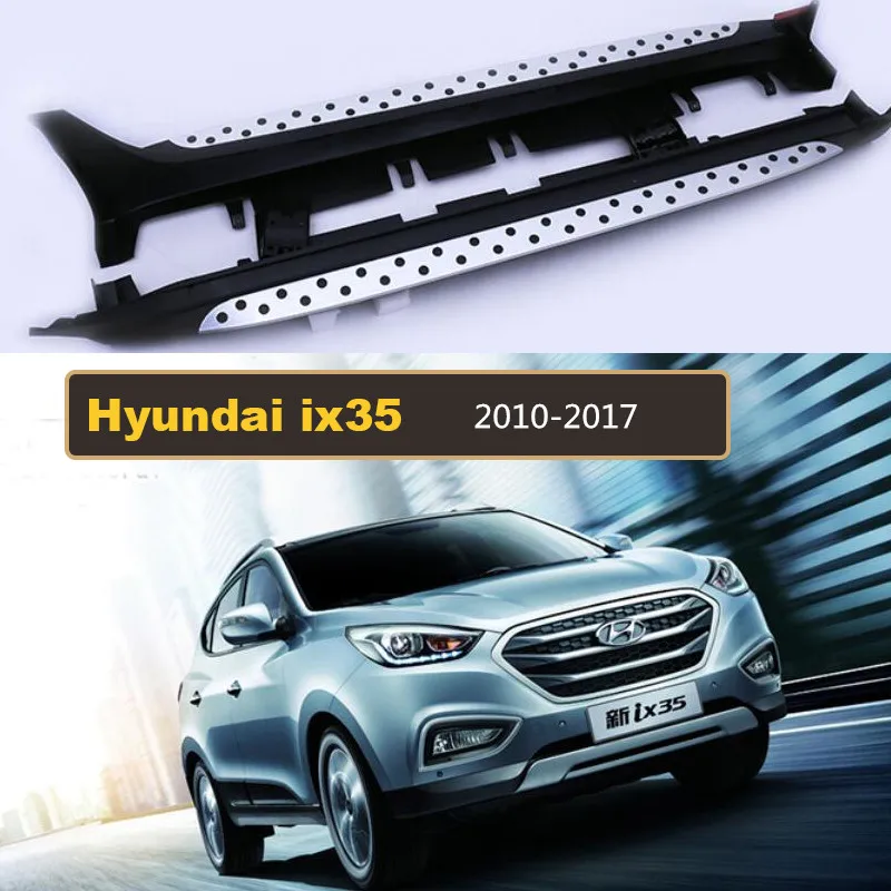 

For Hyundai ix35 2010-2017 Car Running Boards Auto Side Step Bar Pedals High Quality Brand New Circular particle model Nerf Bars