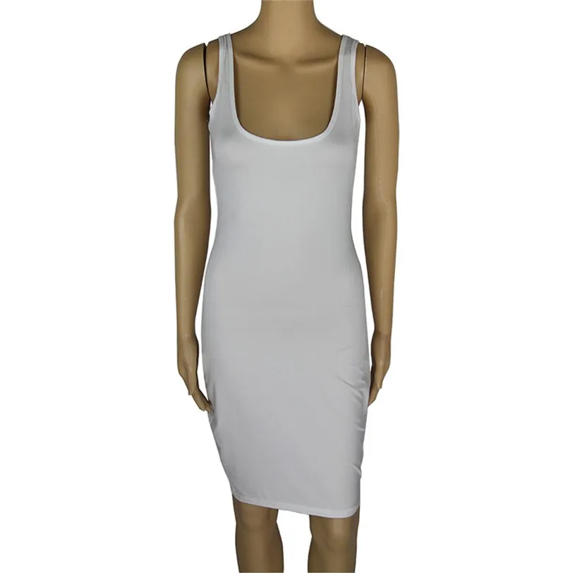 2018 Summer Dress Women Sexy Bodycon Dress Sleeveless Casual Robe Femme Mini Tank Party Dress Vestidos Wholesale noMC14 (4)
