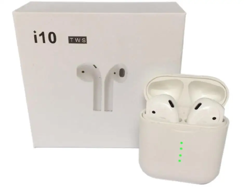 

New I10 TWS bluetooth sports wireless binaural touch stereo with charging bin with wireless charging earphone