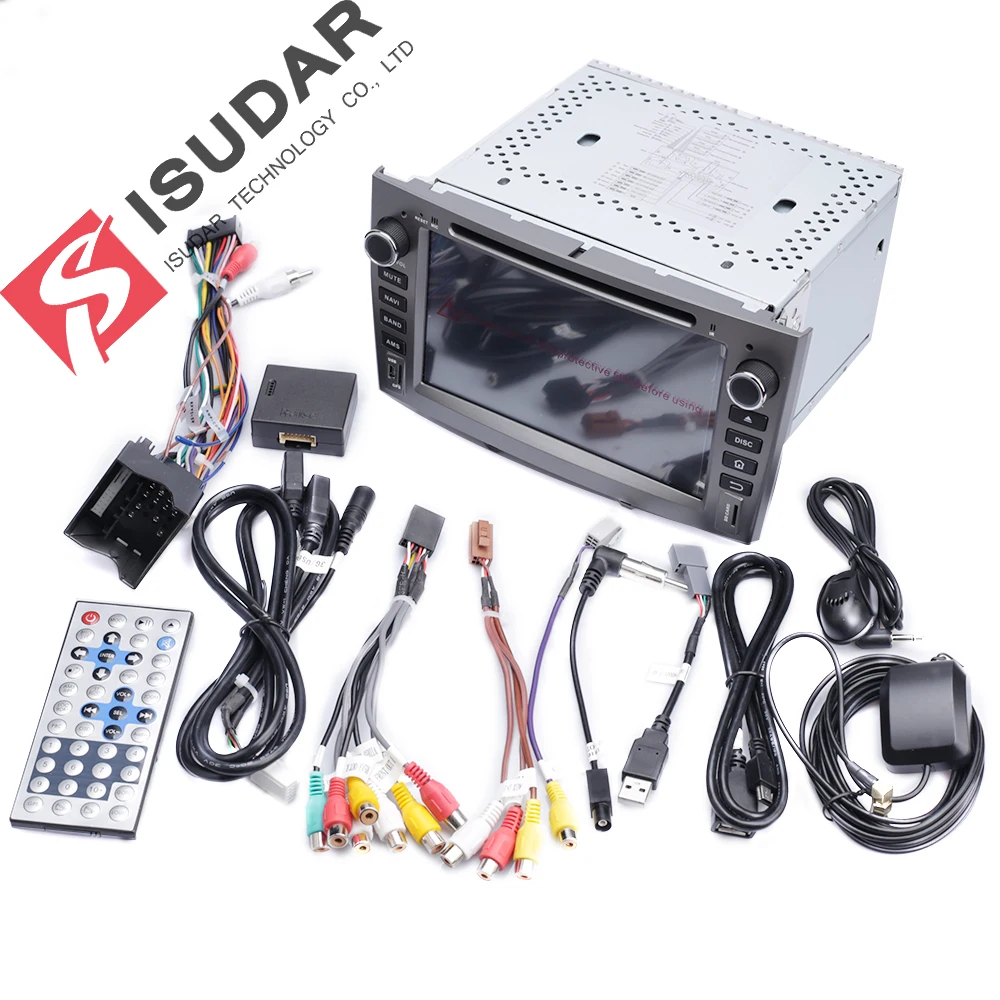 Best Isudar H80 Car Multimedia player Android 8.0 2 Din Autoradio For Peugeot 308/408 For Parrot Bluetooth Voice Control DSP GPS DVR 5