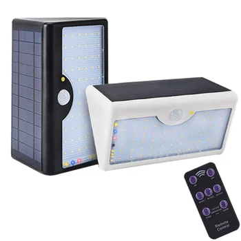 

1300Lum 60LED Solar Security Lights 5Modes With Controller Motion Sensor Light Super Bright Waterproof Garden Wall Fence Light