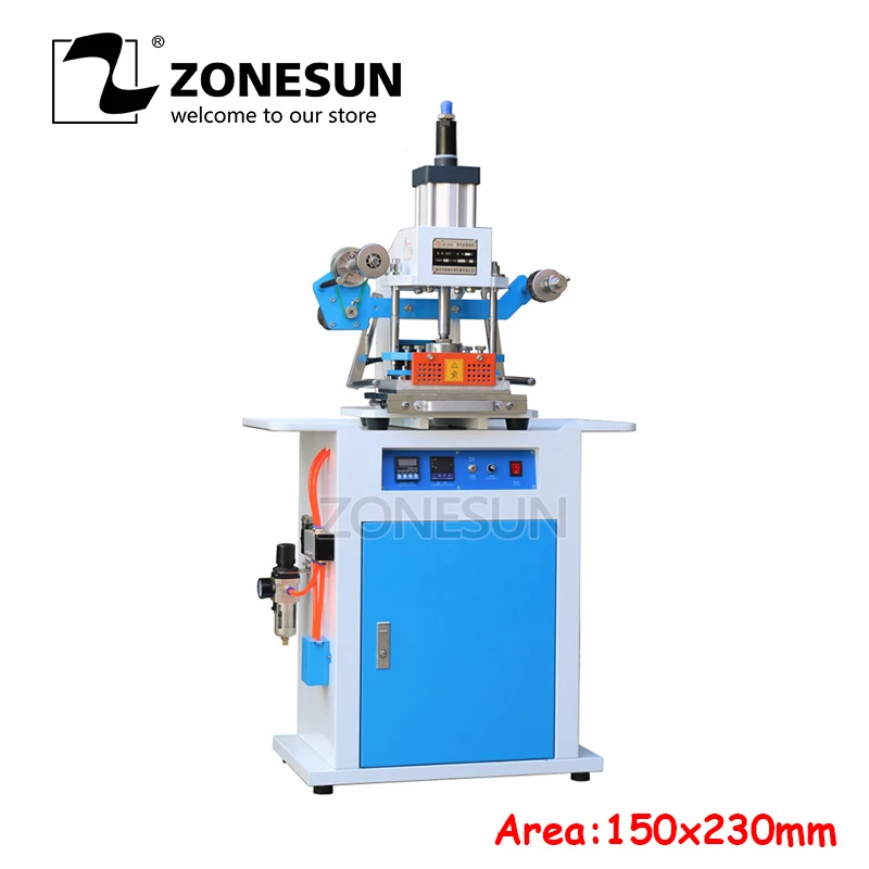 

ZY-819C Pneumatic Stamping Machine Leather LOGO Creasing Machine Pressure Words Machine LOGO Stampler Name Card Stamping Machine