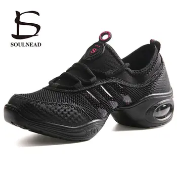 

Women's Jazz Dancing Shoes Woman Girls Soft Outsole Breath Sports Feature Modern Dance Sneakers Lady Fitness Practice Dance Shoe