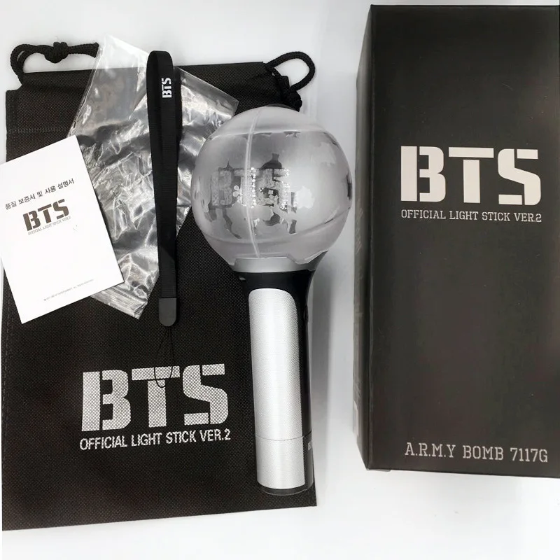 Army Bomb Version 2 Kpop BTS Bangtan Boys Limited Edition Concert Lamp Bomb Light Stick Action Figures Toys Fans Gift New in Box