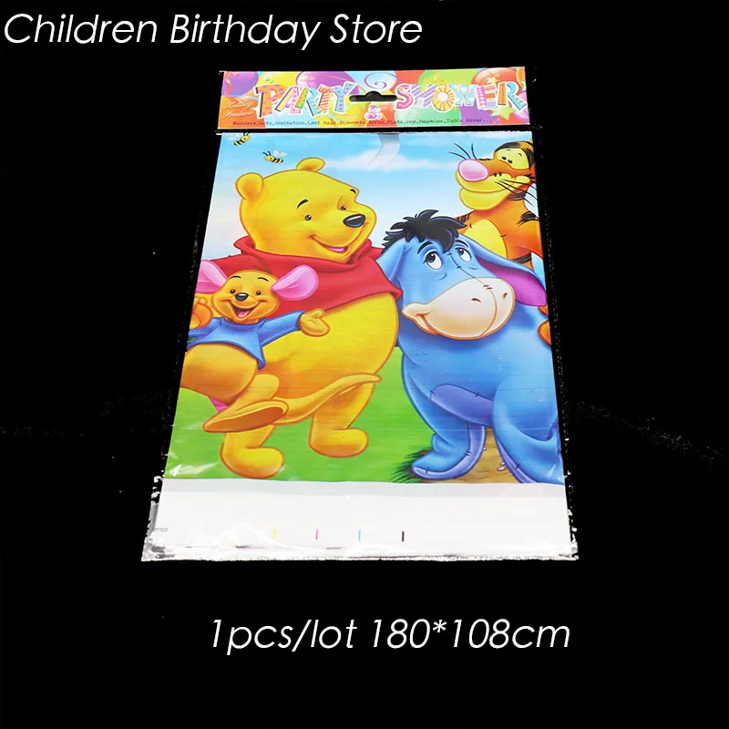 

1pcs/lot Winnie the Pooh disposable tablecloths Winnie the Pooh birthday party decorations Winnie the Pooh plastic table cover