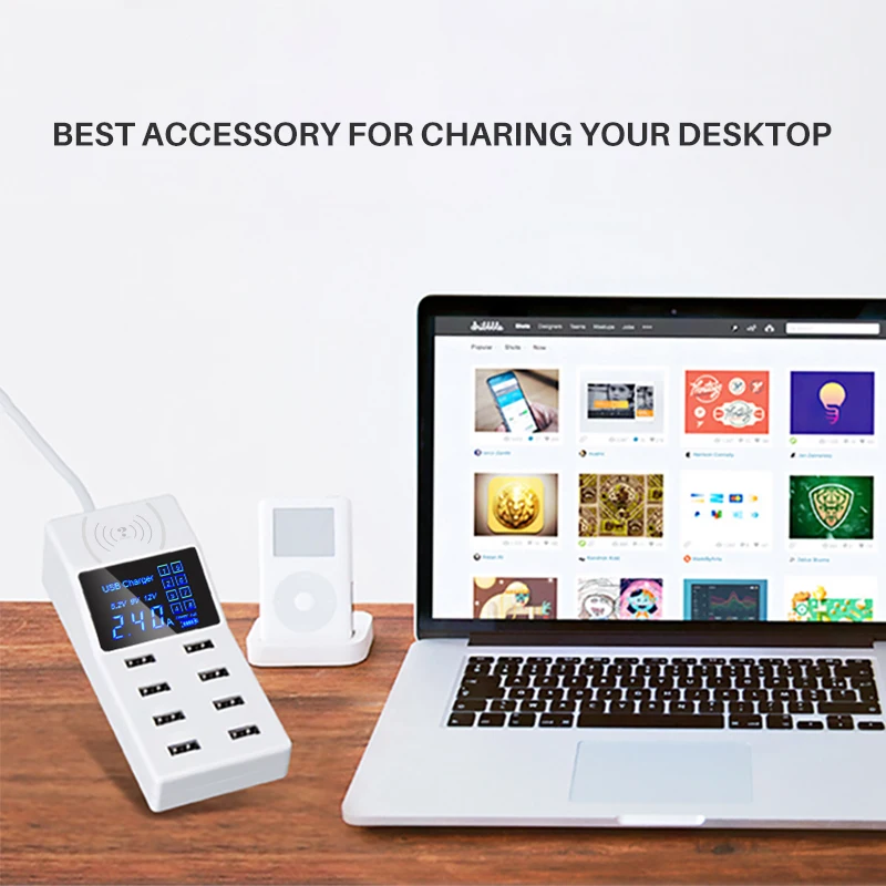 Беспроводное зарядное устройство для Xiaomi быстрая зарядка USB Samsung s10 умный