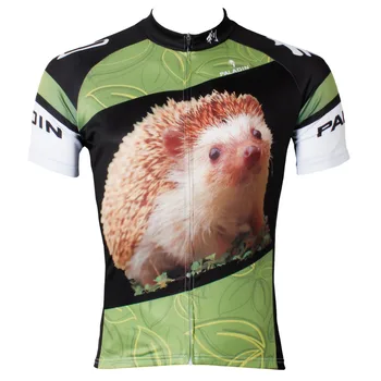 

Free shipping New 3D Realistic Hedgehog Men Green Short Sleeve Cycling Jersey Polyester Quick Dry Bike Shirt Size S To 6XL