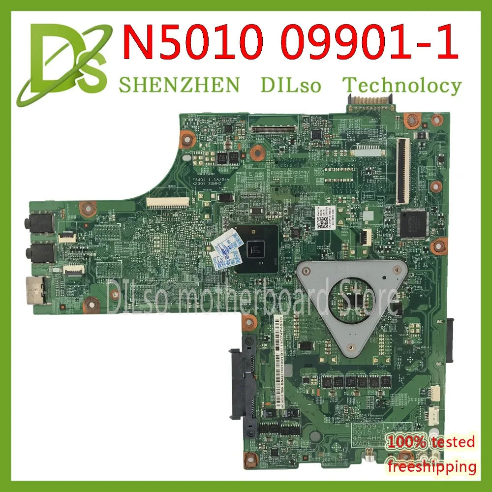 KEFU 09909-1 для DELL inspiron N5010 CN-0VX53T 0V X 53T VX53T 09909-1 48.4HH01.011 HM57 без графического процессора оригинальная тестовая материнская плата