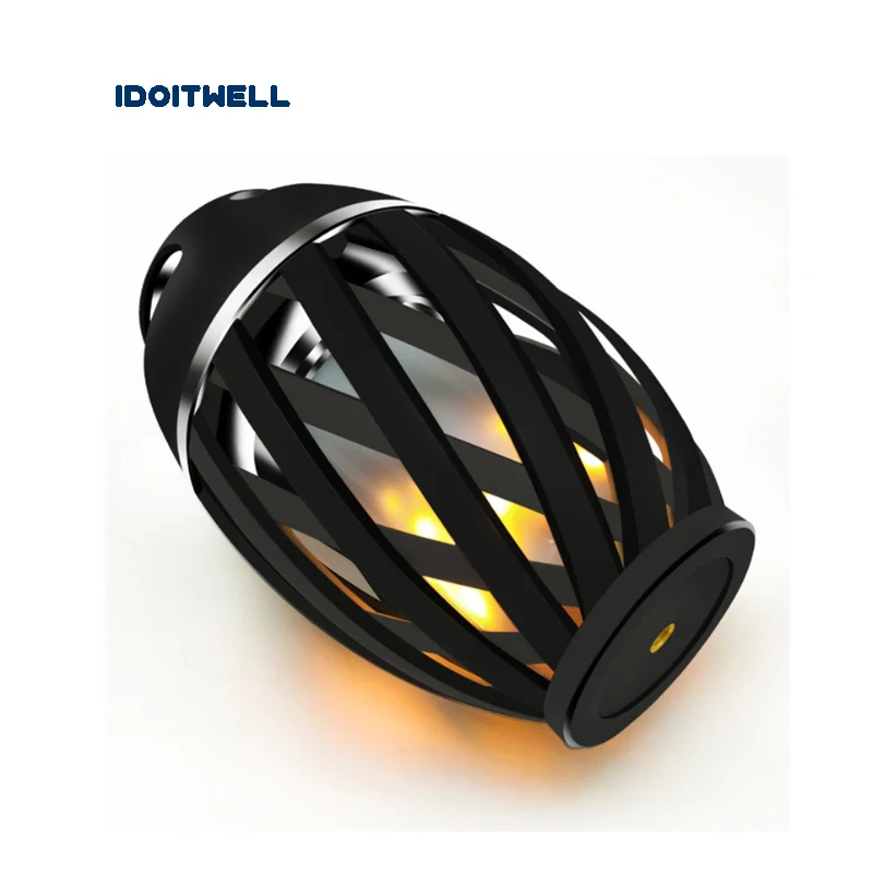 Portable LED Flame Light Bluetooth Speaker Torch Atmosphere wireless