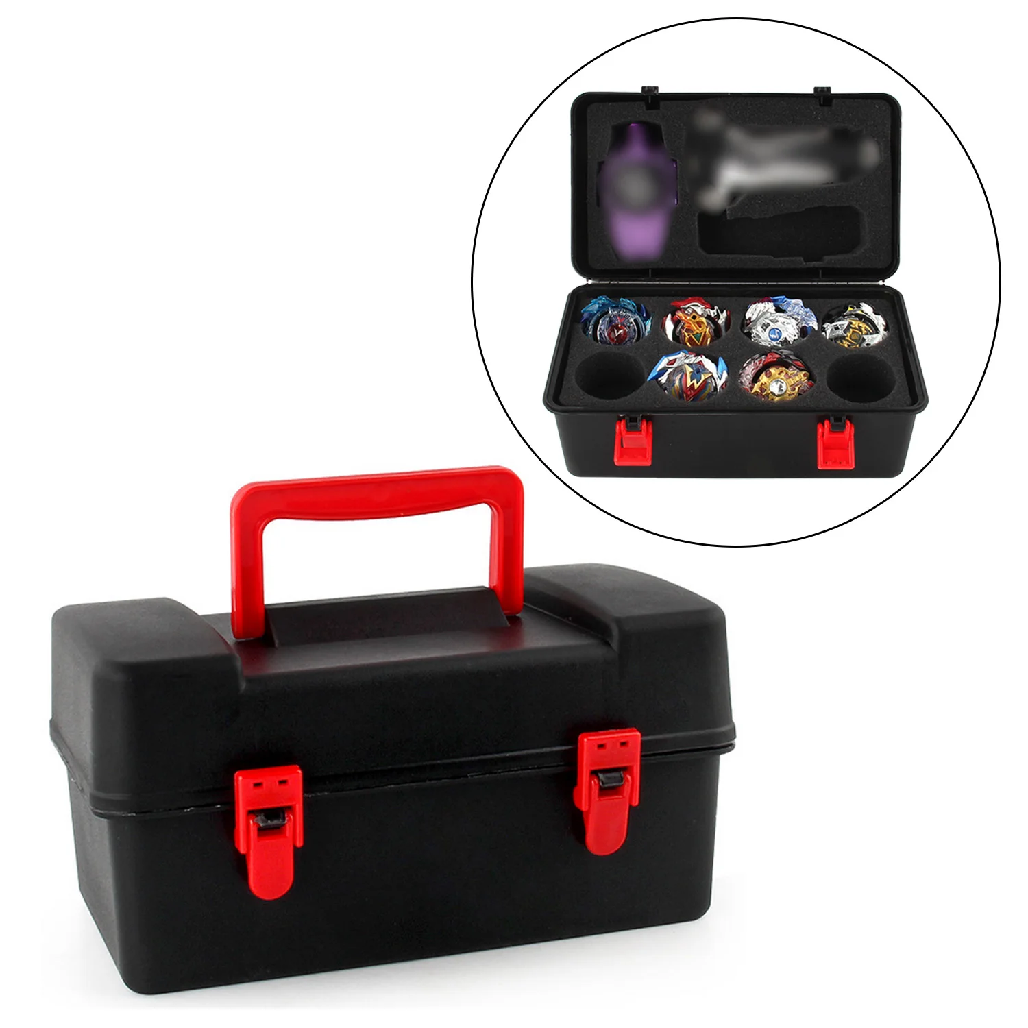 

Kids Gyroscope Funsion 4d Spinning Top Storage Spinner Carrying Case Box Locker Case Organizer Gyro for Beyblade Burst Toy