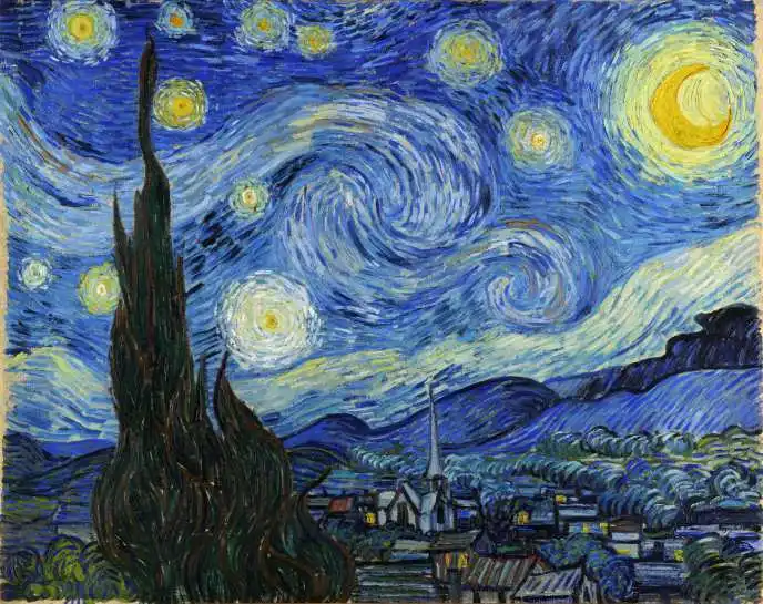 

free shipping impression landscape Van Gogh star canvas prints oil painting printed on canvas wall art decoration picture XJDP16