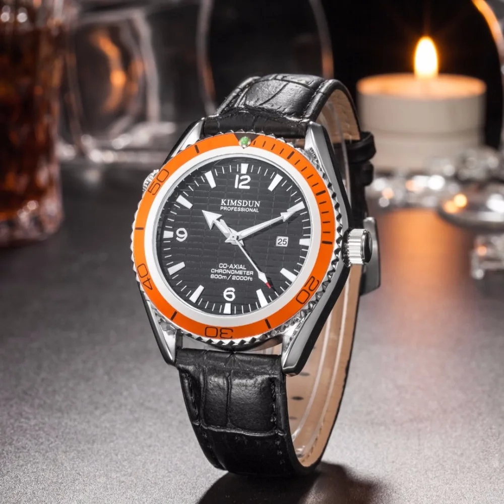 Часы KIMSDUN Мужские кварцевые брендовые Роскошные армейские Спортивные