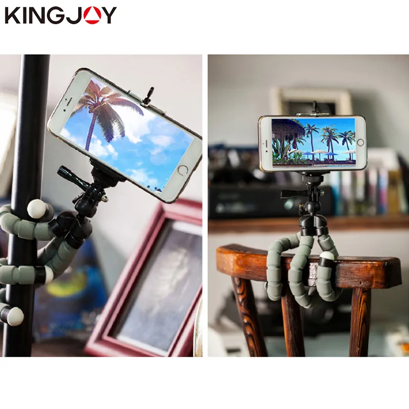Kingjoy официальный мини штатив Осьминог для мобильного телефона гибкий держатель