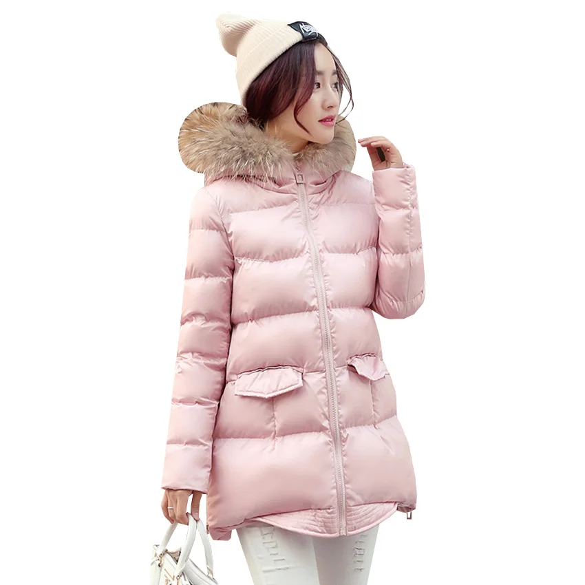 Autumn Winter Women Parka Jacket Warm Thick Hooded Cotton