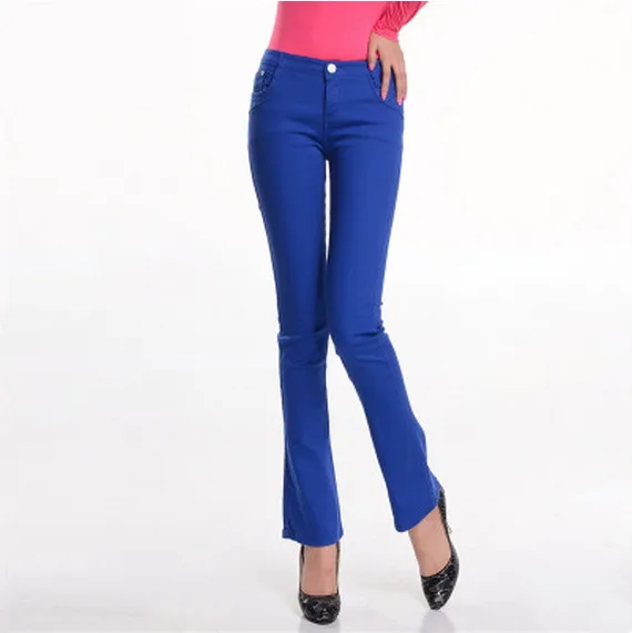 Spring autumn 2017 new women's casual fashion candy color jeans / Women ...