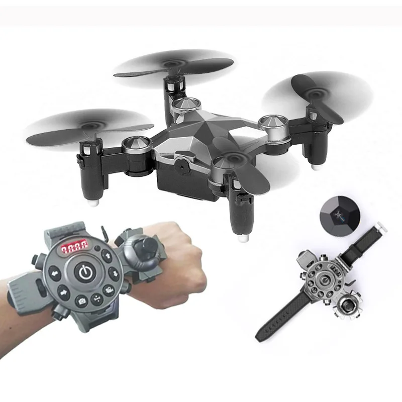 

WIFI RC Mini Drone with fpv Camera Watch Style Lipo Battery2.4G Mini Selfie Drone With 0.3MP Remote Control Quadcopter Kids Toys