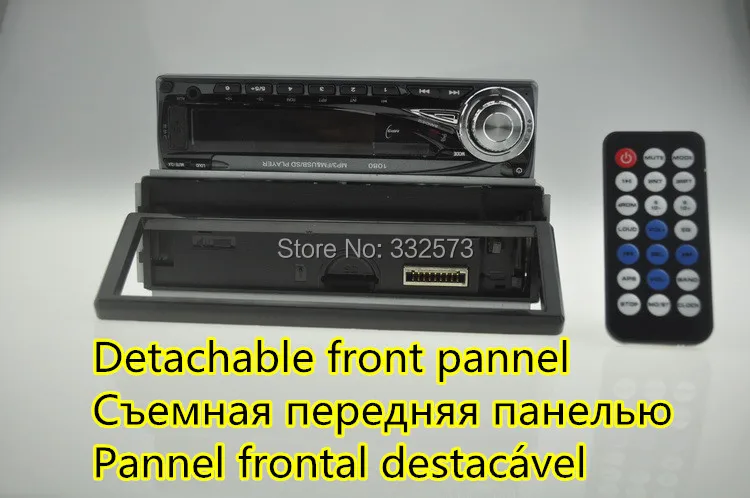 Съемная передняя панель автомобиля радио плеер MP3 FM Радио USB 1 Din Противоугонная 12 в автомобильный аудио стерео в-тире aux в FM USB/SD карта